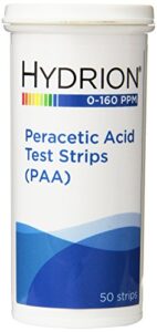 microessential paa160 peracetic acid test strips 0-160 ppm