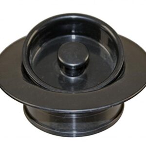 Westbrass D2091-54 Universal Replacement Disposal Drain Flange and Stopper Trim Set, Black