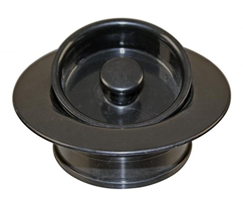 Westbrass D2091-54 Universal Replacement Disposal Drain Flange and Stopper Trim Set, Black