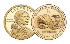 2010 p, d native american (sacagawea/golden) dollar 2 coin set uncirculated