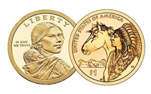 2012 p, d native american (sacagawea/golden) dollar 2 coin set uncirculated