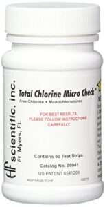 hf scientific 9941 total chlorine micro check test strips, 0-1 and 1-10 ppm range