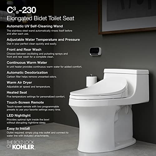 Kohler 4108-0 Bidet Seat, one-size, White