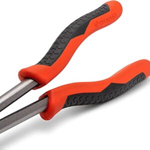 Crescent 2 Piece X2 Straight and Bent Long Nose Dual Material Plier Set - PSX204C , Red