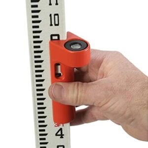 AdirPro Aluminum Grade Rod Level, Adjustable Laser Level Tool With 40-Minute Sensitivity (Orange)