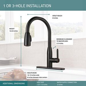 Peerless P188103LF-OB Apex Kitchen Pull-Down Single Handle, Oil Bronze