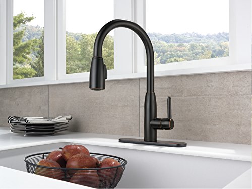 Peerless P188103LF-OB Apex Kitchen Pull-Down Single Handle, Oil Bronze