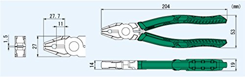 Engineer Heavy Duty Multi-function combi Gripping Pliers/Screw Extractors (non-slip jaws for quick removal of damaged screws). Made In Japan. pz-59 neji-saurus RX