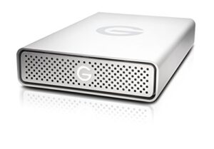 g-technology 4tb g-drive usb 3.0 desktop external hard drive, silver - compact, high-performance storage - 0g03594-1