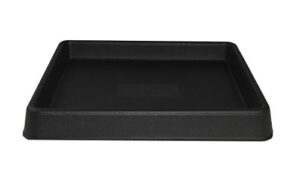 tusco products trsq11bk square tray planter saucer, black