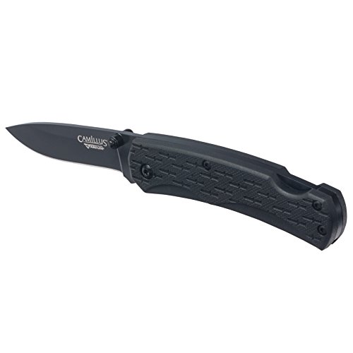 Camillus CamLite 6.25" Folding Knife Tactical Pocket Knife, Black (19200)