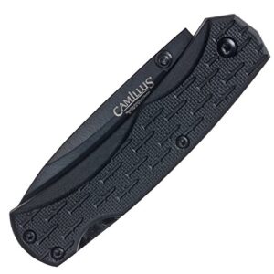 Camillus CamLite 6.25" Folding Knife Tactical Pocket Knife, Black (19200)