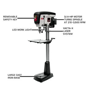 JET 17-Inch Floor Drill Press, 3/4 HP, 1Ph 115V (JDP-17)