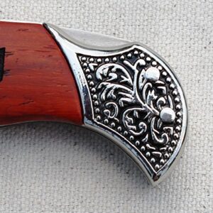 Personalized Rosewood Handle Pocket Folding Knife - Wedding Groomsman Gift - Custom Monogrammed and Engraved for Free