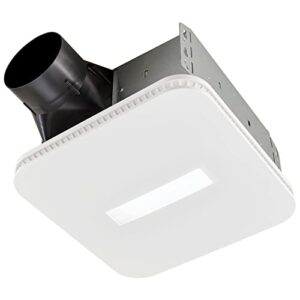 broan-nutone ae80lk ventilation with led cleancover and roomside installation, energy star certified, 80 cfm, 0.7 sones, white