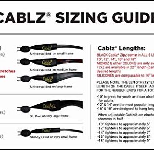 Cablz Skinnyz Original Eyewear Retainer | Black Stainless Cable Eyewear Retainer Strap | 14 inch - Extra Small End