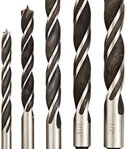 BOSCH B14616 5-Piece Brad Point Drill Bit Set