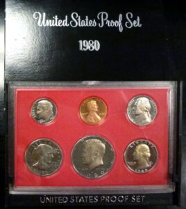 1980 s us proof set original government packaging