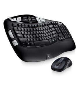logitech mk550 wireless wave keyboard and laser mouse combo w/ 128-bit aes encryption 2.4ghz usb