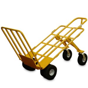 all-terrain hand cart 6 wheel with 1000 lb capacity and 10 inch airless wheels