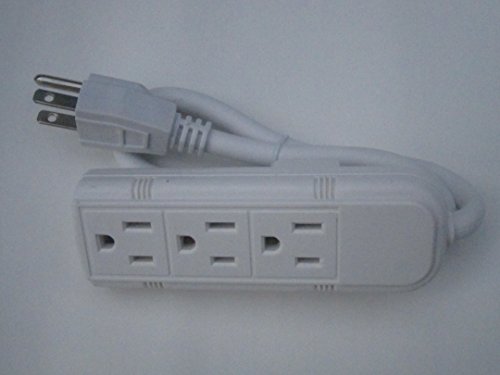 1.5 ft. 3-Outlet Mini Power Strip