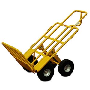 all-terrain hand cart 4 wheel with 750 lb ccapacity and 10 inch airless wheels