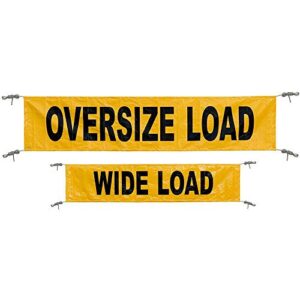keeper - 18" x 84" reversible oversize/wide load banner with grommets