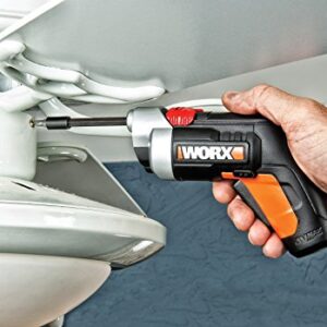 Worx WX252L 4V XTD Xtended Reach Cordless Screwdriver, Red