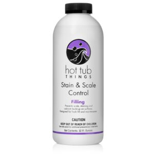 hot tub things stain and scale control 32 ounce - prevents discoloration and staining of spa surface
