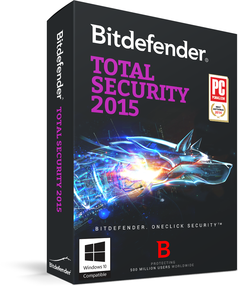 Bitdefender Total Security 2015 - up to 3 PCs, 1 year [Download]