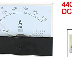 uxcell Analog Current Panel Meter DC 0-500A 44C2/500A Ammeter for Automotive Circuit Testing Charging Battery Ampere Tester Gauge Pack of 1