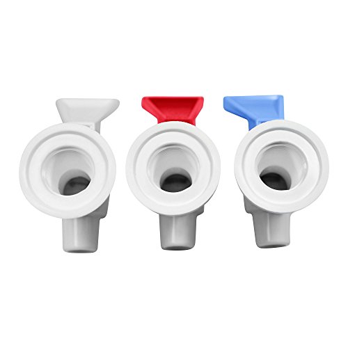 Smart Packs by OCSParts RWB217 Sunbeam Water Cooler Faucet, Tomlinson Blue/Red and White Handle, Combo Pack (Pack of 3)