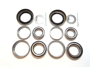 (set of 2) wps 3500# trailer axle bearing kit l68149 l44649 grease seal 10-19 i.d. 1.719'' for #84 spindle