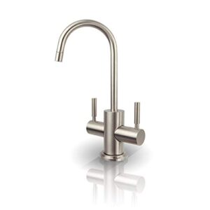 apec instant hot and cold reverse osmosis drinking water dispenser faucet brushed nickel (westbrook faucet-hc-wst-np)