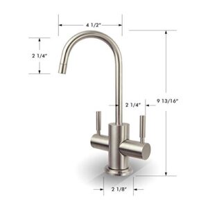 APEC Instant Hot and Cold Reverse Osmosis Drinking Water Dispenser Faucet Brushed Nickel (Westbrook Faucet-HC-WST-NP)