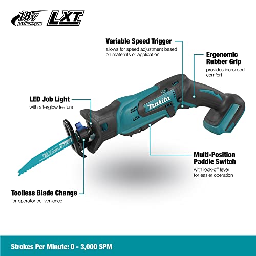 Makita DJR183Z 18V LXT Cordless Reciprocating Saw (Tool Only)