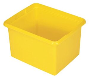 rubbermaid commercial products fg9t8400yel organizing bin, housekeeping cart accessories, 30 quart, yellow