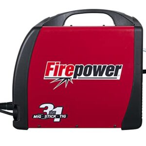 FIREPOWER 1444-0871 MST 180i 3-in-1 MiG, Stick and Tig Welding System, 180 Amp Max Output, 1/4" Max Plate Thickness, 50/60 Hertz, 9,000 Watt Generator, 208/230 VAC