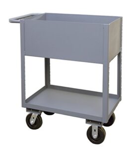durham rsc12-1830-2-3.6k-95 2 shelf stock cart with lips up, 12", 3600 lb capacity