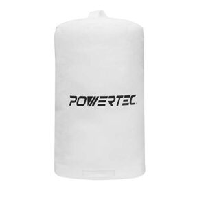 POWERTEC 70006 Dust Collector Bag, 15" x 24", 1 Micron Filter, For Delta, JET, Grizzly, Shop Fox, Harbor Freight, and POWERTEC DC1080/ DC1081 Dust Collector