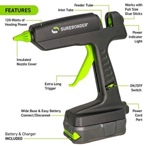 HYBRID-120KIT 120 Watt Corded/18 Volt Cordless Hybrid Full Size Hot Glue Gun - Battery & Charger Included