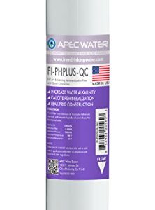 APEC 10" US Made High Purity Ph+ Calcium Carbonate Alkaline Filter with ¼” Quick Connect For Reverse Osmosis Water Filter System (For Standard System, Replacement Filter Only FI-PHPLUS-QC)