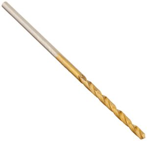 pack of 10, 1/16" titanium coated hss drill bits for wood, metal & plastic