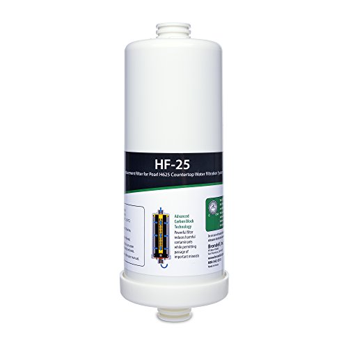 Brondell HF-25 Carbon Block Water Filter Replacement for Pearl Countertop Filtration System