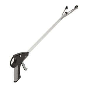 vive suction cup grabber reacher 32" - elderly grab it reaching pickup tool heavy duty for seniors - trash, sticks, litter picker upper - extra long reach handle & handy extension arm claw