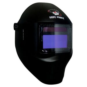 save phace auto darkening welding helmet mo2 rfp 40vizi2 series - ear to ear vision welder hood grinding mask with 4.5 x 3.5 inch internal adjustable adf for mig/mag/tig/plasma - 4 sensors solar power