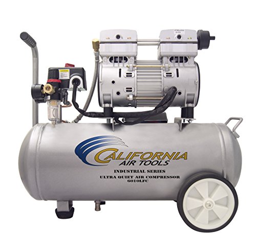 California Air Tools 6010LFC 1.0 HP Ultra Quiet and Oil-Free Industrial Air Compressor, 6.0-Gallon