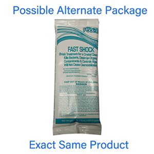 Rx Clear Mega Shock | 73% Calcium Hypochlorite | Kills Algae in Swimming Pools | Works As Pool Sanitizer Clarifier and Algicide | One Pound Bags | 24 Pack