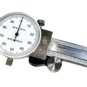 Utility Dial Caliper - 6 Inch with 0.001" Precision, Stainless Steel, Shockproof by Science Purchase