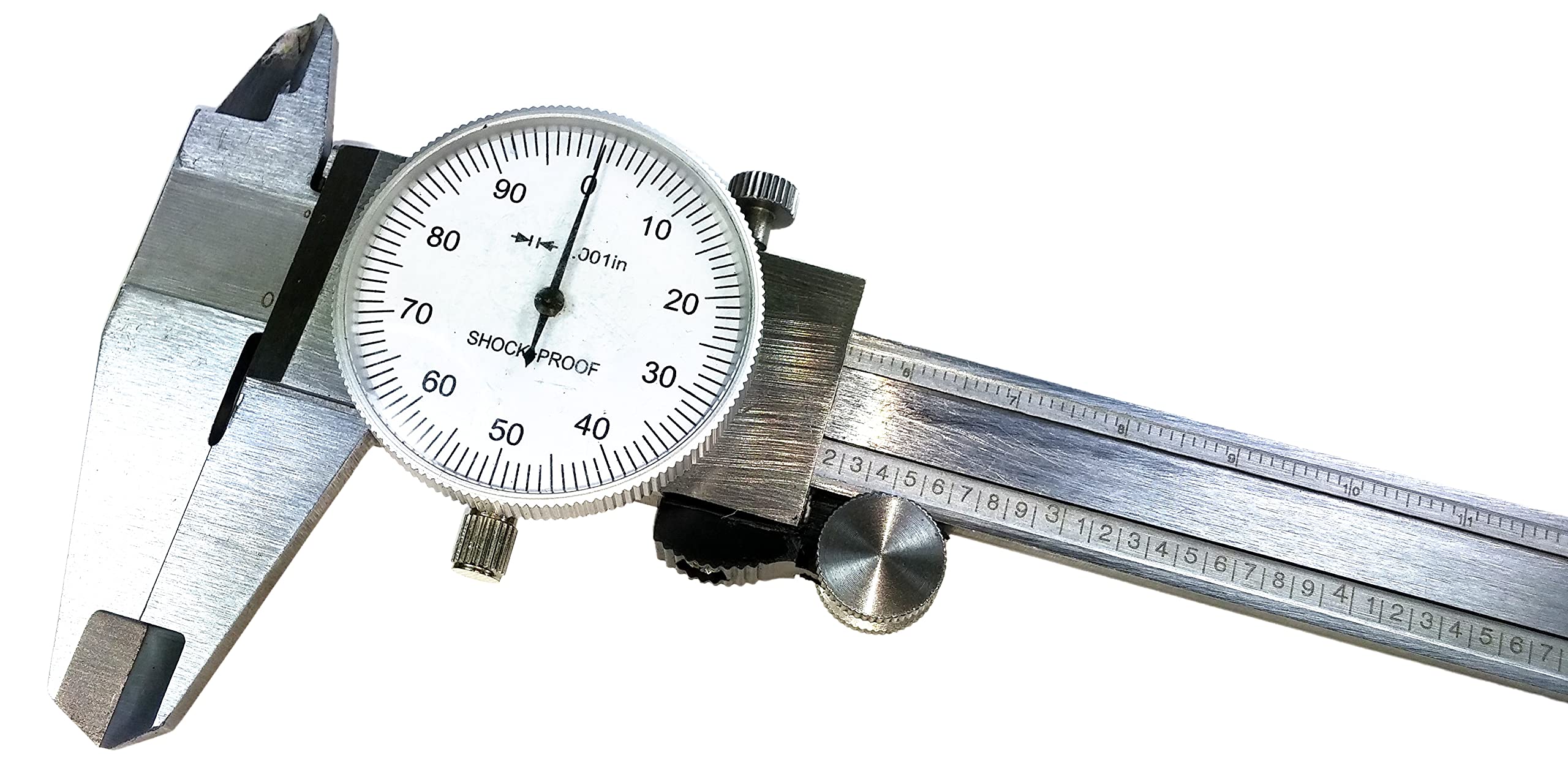 Utility Dial Caliper - 6 Inch with 0.001" Precision, Stainless Steel, Shockproof by Science Purchase